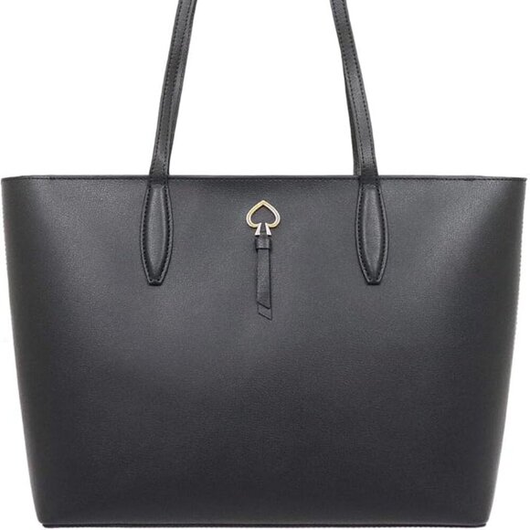 KATE SPADE NEW YORK ADEL LEATHER LARGE TOTE Black - Picture 1 of 10
